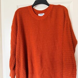 Old Navy Women's Vibrant Orange Crew Neck Sweater
